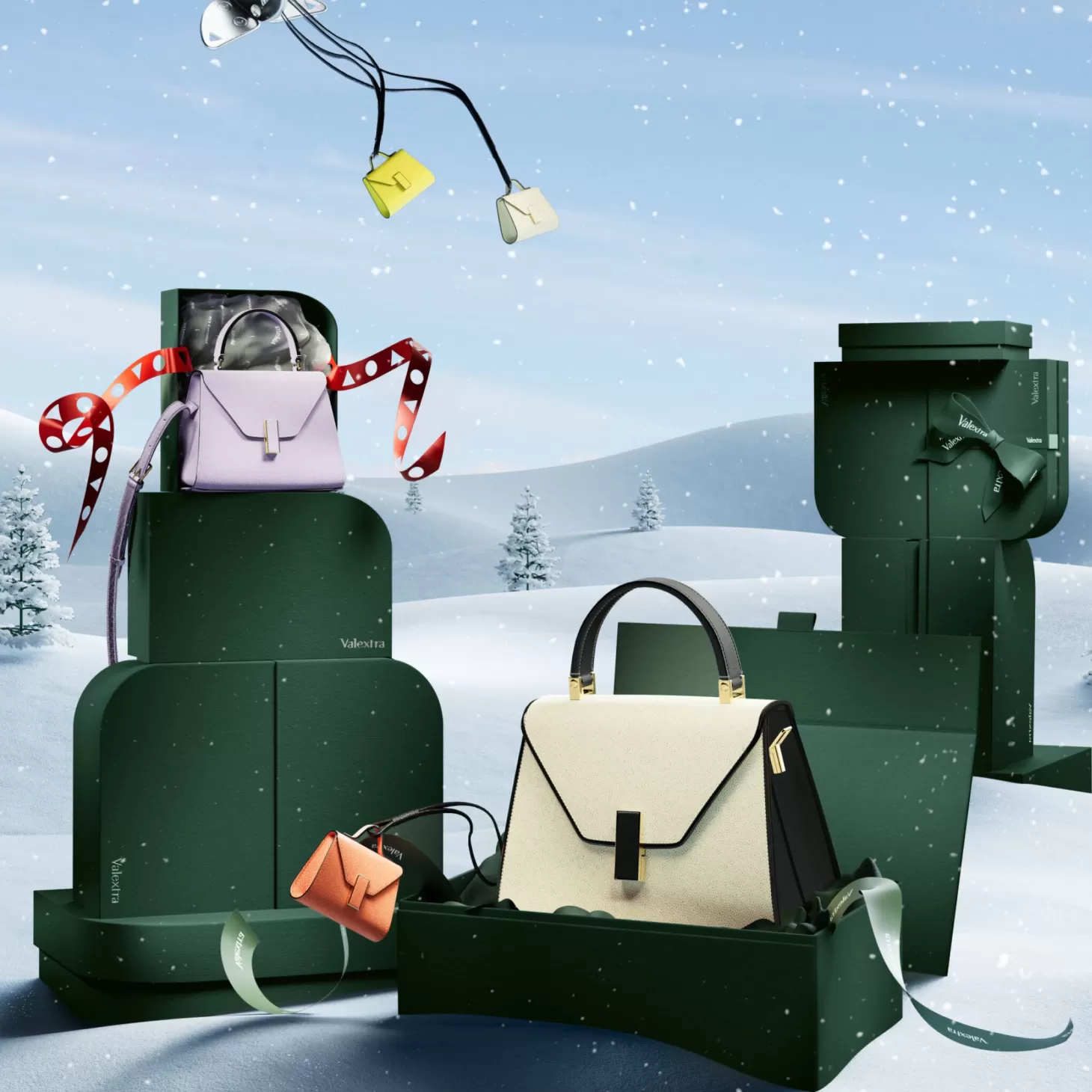 Iside chiaroscuro top handle mini bag | Valextra Flash Sale